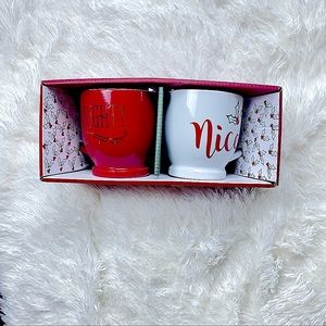 Naughty & Nice Christmas Holiday Mug Set